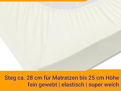 Jersey-Spannbetttuch – 100% Baumwolle, 180–200 x 200 cm
