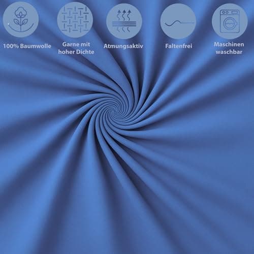 Spannbettlaken 120x200 cm – Jersey 100% Baumwolle – für Matratzen bis 25 cm Höhe