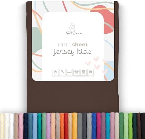 Soft Dream Spannbettlaken 90x200 cm Dunkelgrau – 100% gekämmte Baumwolle Jersey – für Kinder- & Juniorbett