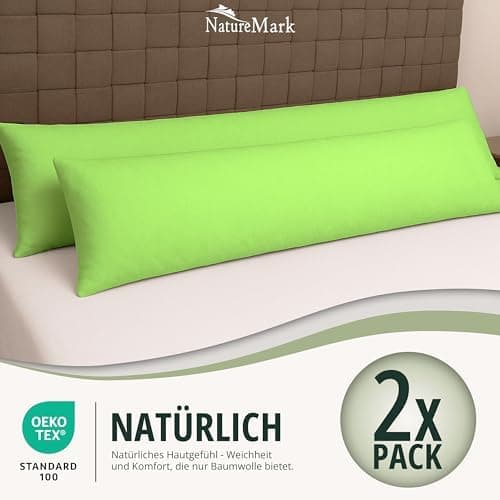 NatureMark Jersey Kissenbezüge – weich & atmungsaktiv, hautfreundlich – 40x40 cm, Anthrazit