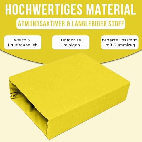 Elastisches Jersey-Spannbettlaken 90x180 cm – 100% Baumwolle, kuschelig warm