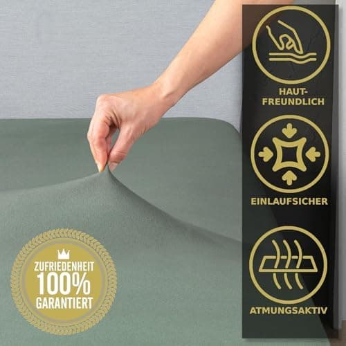 MALIKA® Spannbettlaken 120x200 cm – Jersey-Baumwolle Spannbetttuch, passend für Matratzen bis 28 cm