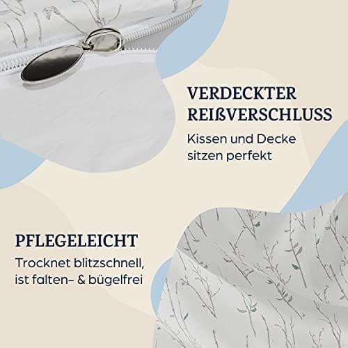 sleepwise Bettwäsche 135x200 Mikrofaser – ÖKO‑TEX zertifiziert, bügelfrei & knitterfrei, 2‑tlg. (inkl. 80x80 cm Kissenbe