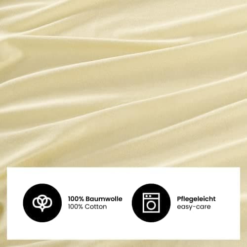 Jersey-Spannbettlaken 100% Baumwolle 180×200–200×200 cm