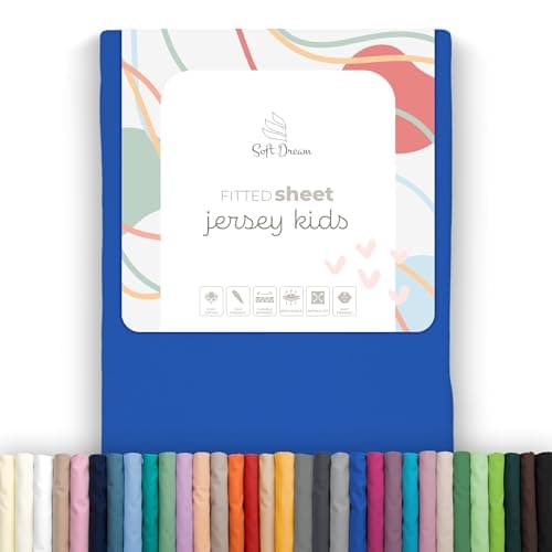 Soft Dream Spannbettlaken 90x200 cm Dunkelgrau – 100% gekämmte Baumwolle Jersey – für Kinder- & Juniorbett