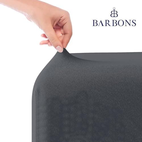 BARBONS Spannbettlaken 140x200 cm – 100% Baumwolle Jersey, für Boxspringbett & Matratzen bis 27 cm – Hellgrau