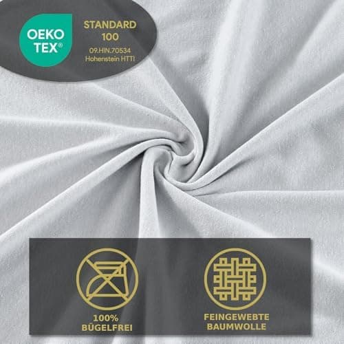 MALIKA® Spannbettlaken 120x200 cm – Jersey-Baumwolle Spannbetttuch, passend für Matratzen bis 28 cm