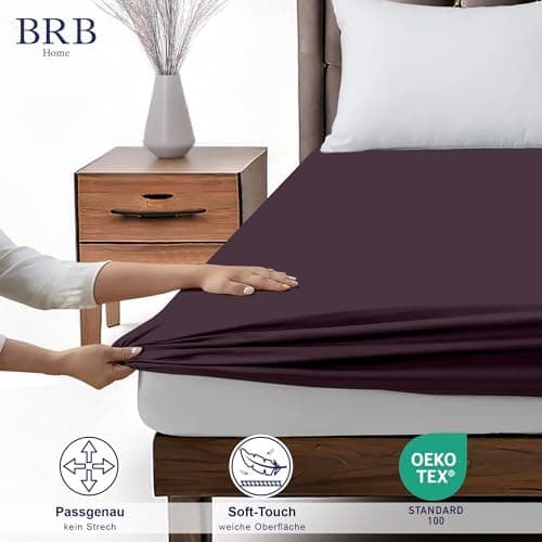 Spannbettlaken 90×200 cm – 100% Baumwolle (Oeko‑TEX) – für dicke Matratzen bis 27 cm