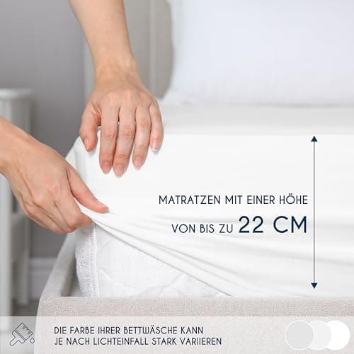 Dreamzie Spannbettlaken 90x190/200 cm – 100% Jersey‑Baumwolle, OEKO‑TEX STANDARD 100