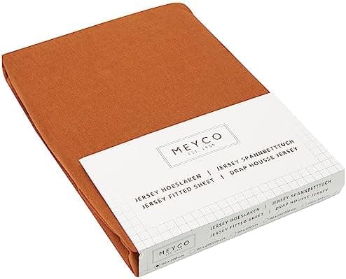 Meyco Home Spannbettlaken (Jersey) – 100% Baumwolle, 120×200 cm (für Matratzen bis 30 cm)