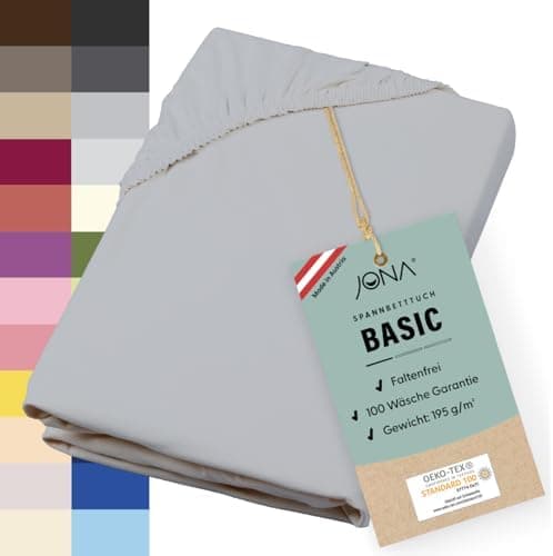 Spannbettlaken 180–200 × 200–220 cm – Baumwoll‑Jersey 190 g/m², faltenfrei
