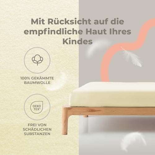 Soft Dream Spannbettlaken 90x200 cm Dunkelgrau – 100% gekämmte Baumwolle Jersey – für Kinder- & Juniorbett