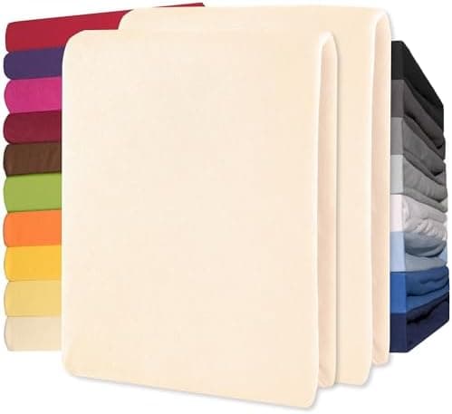 CelinaTex Jersey-Spannbettlaken 90x200–100x200 cm bis 26 cm Matratzenhöhe | 100% gekämmte Baumwolle | OEKO‑TEX STANDARD
