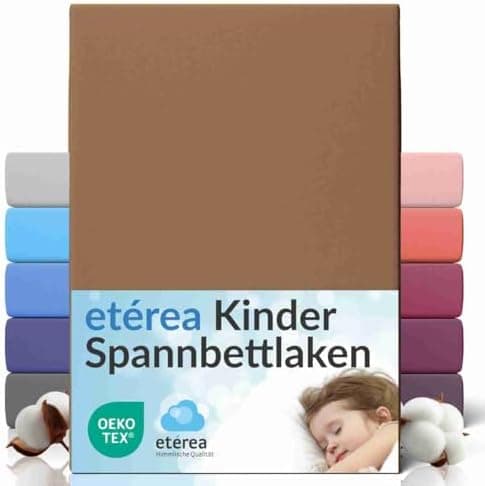etérea Jersey-Spannbettlaken 80x200 cm Weiß – 100% Baumwolle, OEKO-TEX MADE IN GREEN & STANDARD 100