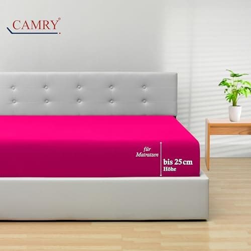 Camry Spannbettlaken 180x200–200x200 cm – Baumwoll‑Jersey Orange