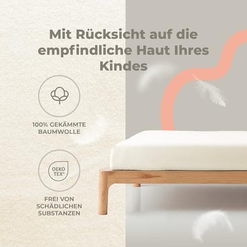 Soft Dream Spannbettlaken 90x200 cm Dunkelgrau – 100% gekämmte Baumwolle Jersey – für Kinder- & Juniorbett