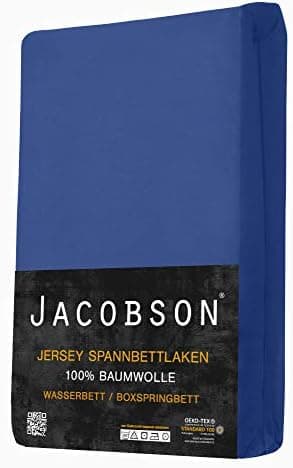 Jacobson Spannbettlaken für Wasserbett & Boxspringbett – 180 × 200 bis 200 × 220 cm
