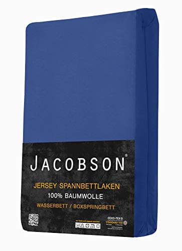 Jacobson Spannbettlaken für Wasserbett & Boxspringbett – 180 × 200 bis 200 × 220 cm