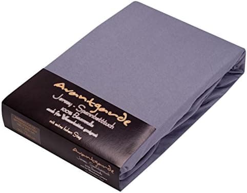 AVANTGARDE Spannbettlaken 180x200–200x220 cm, 40 cm Steg – 100% Jersey-Baumwolle 170 g/m², OEKO-TEX – passend für Boxspr
