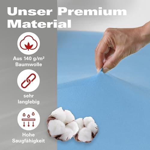 BaSaTex Bio-Jersey Spannbettlaken 120x200 cm – 100% Bio-Baumwolle, GOTS-zertifiziert – Taupe