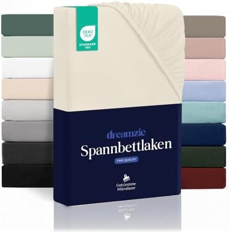 Dreamzie Spannbettlaken 120x200 cm – 100% Mikrofaser, Hoher Steg bis 35 cm