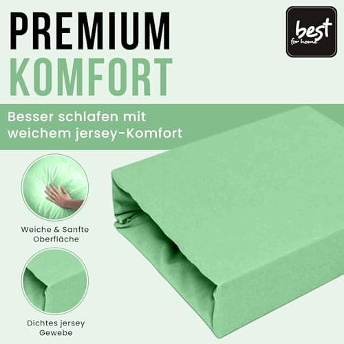 Elastisches Jersey-Spannbettlaken 90x180 cm – 100% Baumwolle, kuschelig warm