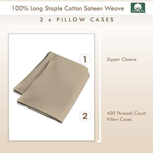 Pizuna Kissenbezüge 2er-Pack 40 x 80 cm Dunkelblau – 100% Langstapel-Baumwolle, 400 Fadenzahl