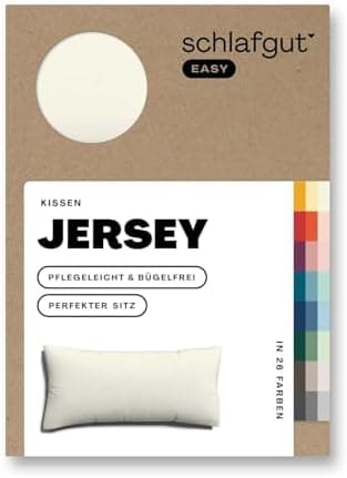 Schlafgut Easy Jersey Kissenbezug 40 x 40 cm – 100% Baumwolle, superweich & atmungsaktiv, Green Mid