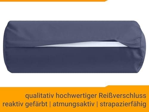 Doppelpack Baumwoll-Kissenbezüge 40 x 15 cm – Navyblau, schlichtes modernes Design