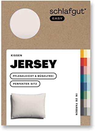 Schlafgut Easy Jersey Kissenbezug 40 x 40 cm – 100% Baumwolle, superweich & atmungsaktiv, Green Mid
