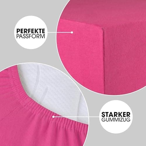 CelinaTex Jersey-Spannbettlaken 90x200–100x200 cm bis 26 cm Matratzenhöhe | 100% gekämmte Baumwolle | OEKO‑TEX STANDARD