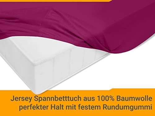 Jersey-Spannbetttuch – 100% Baumwolle, 180–200 x 200 cm