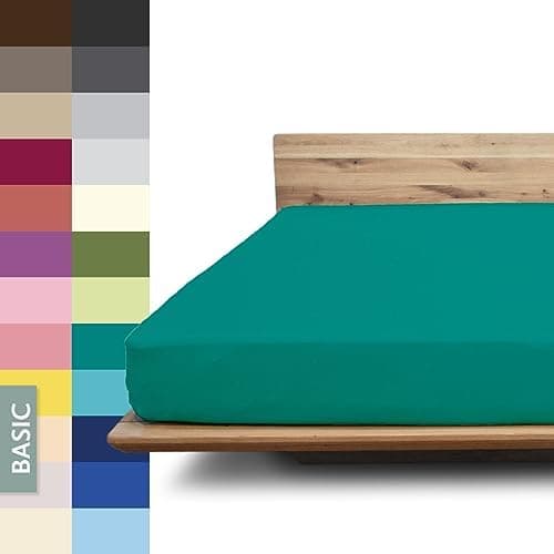 Spannbettlaken 180–200 × 200–220 cm – Baumwoll‑Jersey 190 g/m², faltenfrei