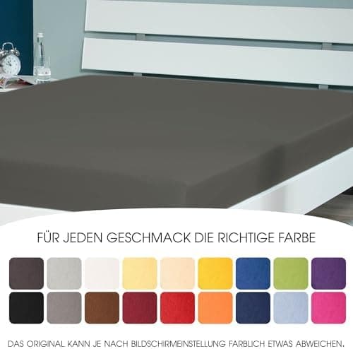 CelinaTex Jersey-Spannbettlaken 90x200–100x200 cm bis 26 cm Matratzenhöhe | 100% gekämmte Baumwolle | OEKO‑TEX STANDARD