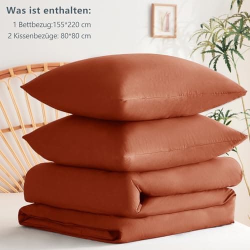 WAVVE Bettwäsche 135x200 – 4‑teiliges Mikrofaser‑Set Anthrazit (inkl. 2×80×80 cm Kissenbezüge) mit Reißverschluss, OEKO‑
