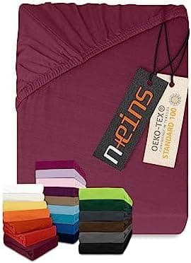 Jersey-Spannbetttuch – 100% Baumwolle, 180–200 x 200 cm
