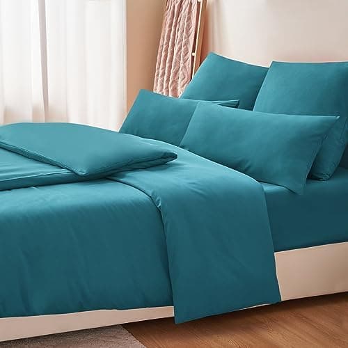 RUIKASI Bettwäsche-Set 4-teilig 135x200 Mikrofaser, 2x Bettbezug 135x200 + 2x Kissenbezug 80x80 cm, OEKO‑TEX, weich & bü