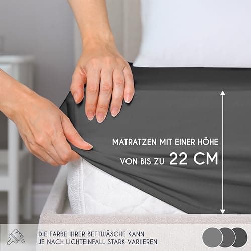 Dreamzie Spannbettlaken 90x190/200 cm – 100% Jersey‑Baumwolle, OEKO‑TEX STANDARD 100