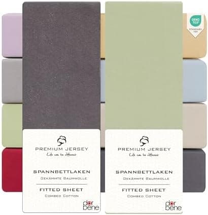 Spannbettlaken 90x200 – Jersey 100% gekämmte Baumwolle, passend für Matratzen bis 30 cm