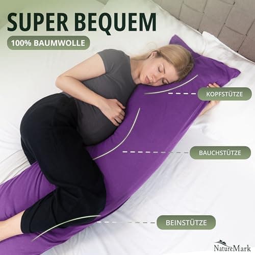 NatureMark Jersey Kissenbezüge – weich & atmungsaktiv, hautfreundlich – 40x40 cm, Anthrazit
