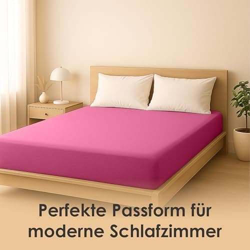 Jersey-Spannbettlaken / Spannbetttuch – 100% Baumwolle, 180x200–200x200 cm