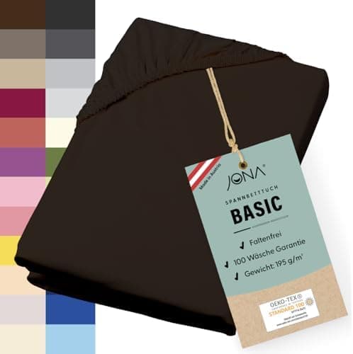 Spannbettlaken 180–200 × 200–220 cm – Baumwoll‑Jersey 190 g/m², faltenfrei