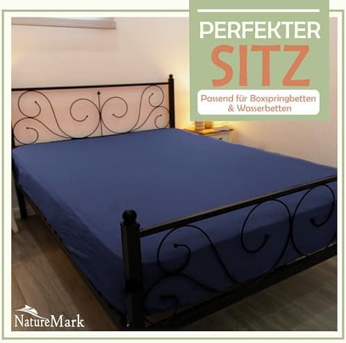 NatureMark Mikrofaser-Spannbettlaken 90x200–100x200 cm, türkis