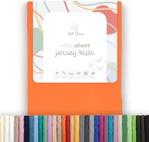 Soft Dream Spannbettlaken 90x200 cm Dunkelgrau – 100% gekämmte Baumwolle Jersey – für Kinder- & Juniorbett