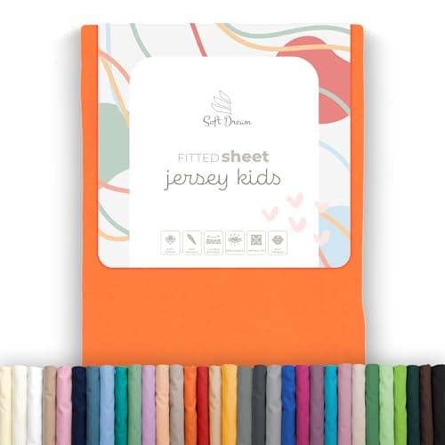 Soft Dream Spannbettlaken 90x200 cm Dunkelgrau – 100% gekämmte Baumwolle Jersey – für Kinder- & Juniorbett