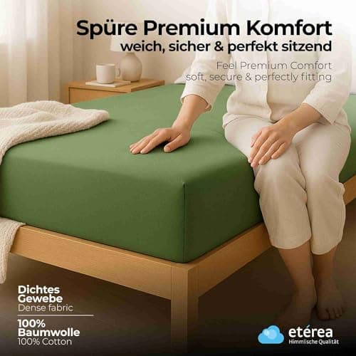 etérea Jersey-Spannbettlaken 80x200 cm Weiß – 100% Baumwolle, OEKO-TEX MADE IN GREEN & STANDARD 100