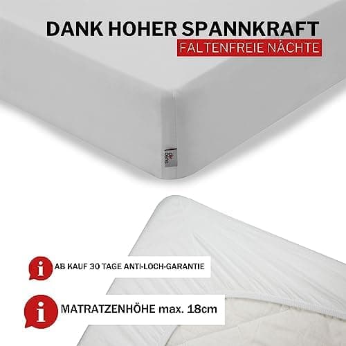 Spannbettlaken 90x200 – Jersey 100% gekämmte Baumwolle, passend für Matratzen bis 30 cm