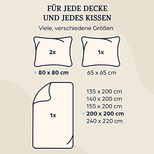 sleepwise Bettwäsche 135x200 Mikrofaser – ÖKO‑TEX zertifiziert, bügelfrei & knitterfrei, 2‑tlg. (inkl. 80x80 cm Kissenbe