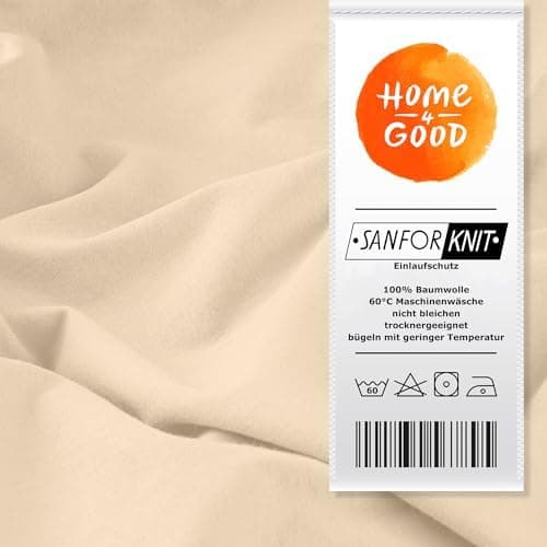 home4good Spannbettlaken 120x200 cm – Jersey 100% Baumwolle (OEKO-TEX STANDARD 100) – für Matratzenhöhe 15–25 cm, Weiß