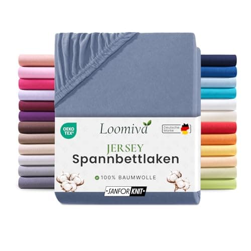 Jersey-Spannbettlaken 100% Baumwolle – 90–100×200 cm, für Matratzen bis 25 cm (Steghöhe bis 23 cm), Beige